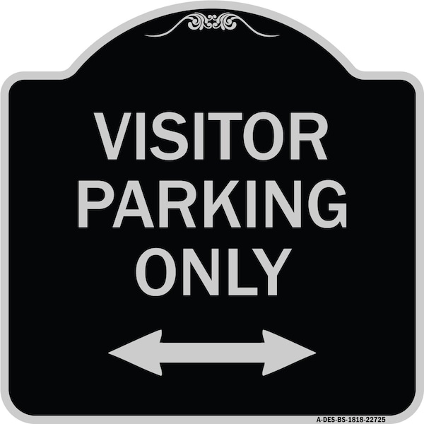 Visitor Parking Visitor Parking Heavy-Gauge Aluminum Architectural Sign, 18" x 18", BS-1818-22725